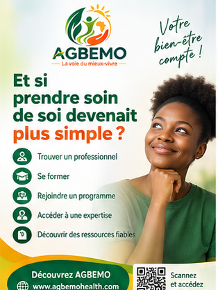 Affiche AGBEMO : et si prendre soin de soi devenait plus simple ?
